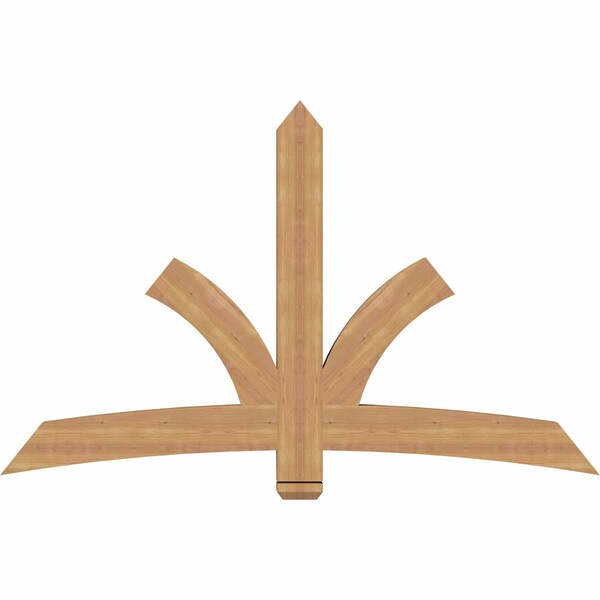 Ekena Millwork Davenport Timber Gable Bracket, Western Red Cedar, 72"W x 45"H x 3 1/2"D x 5 1/2"F, 15/12 Pitch GBW072X45X0406DAV00SWR - main